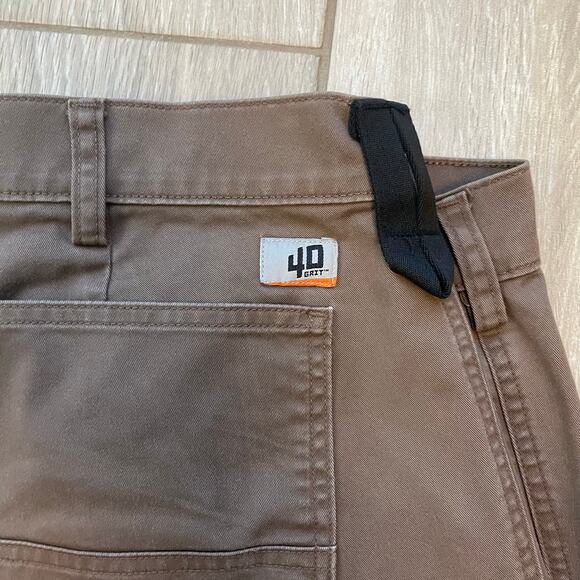 Duluth Trading 40 Grit Slim Fit Cargo Work Pants Brown Men’s 38x32 Stretch - Picture 9 of 10